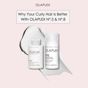 OLAPLEX No.3 and No.8 side by side