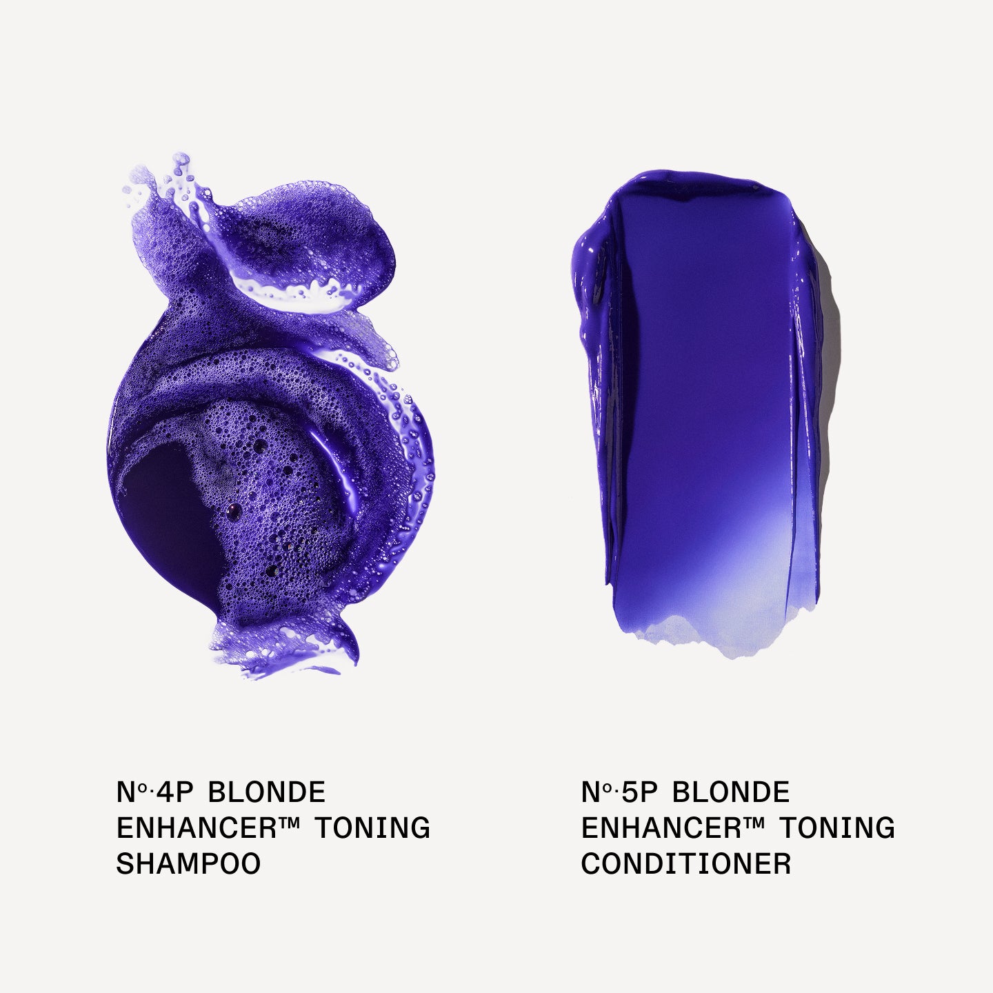 Goop of Nº.4P BLONDE ENHANCER TONING SHAMPOO and Nº.5P BLONDE ENHANCER TONING CONDITIONER