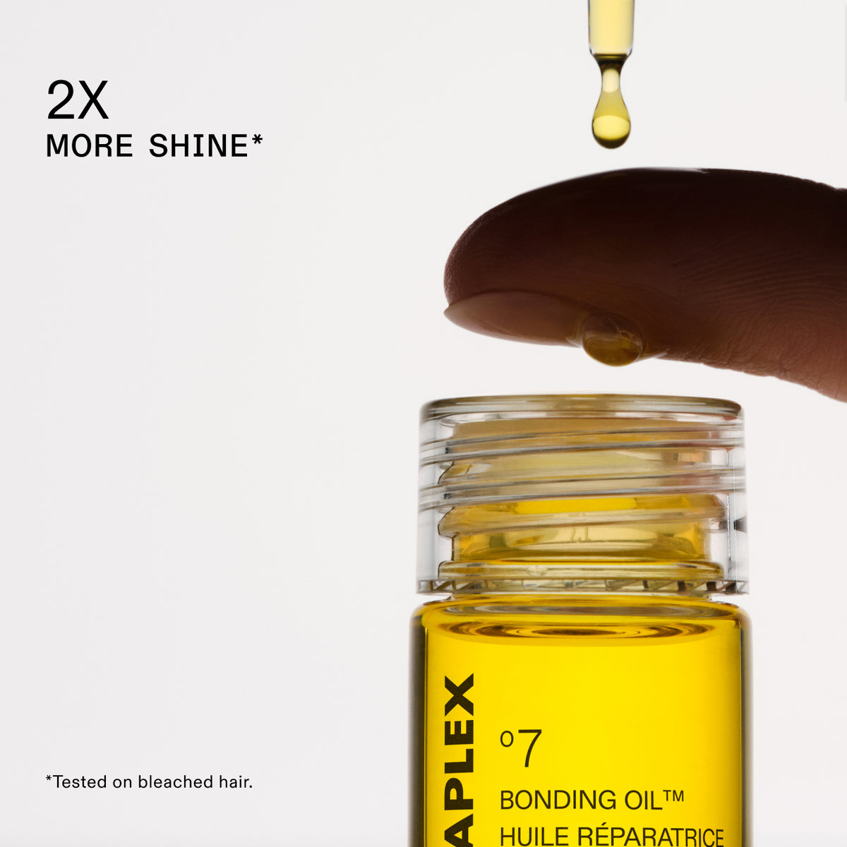 2X
MORE SHINE*
*Tested on bleached hair.