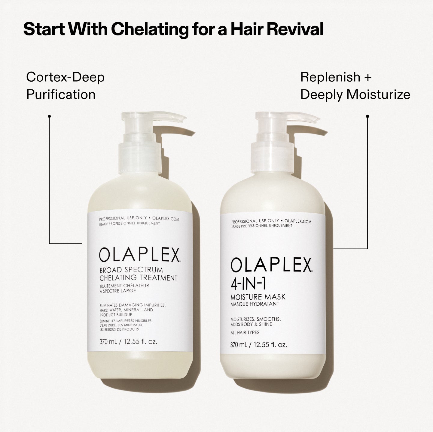 Start with Chelation For A Hair Revival
Chelating - Cortex-Deep Purification
4-in-1 - Replenish + Deeply Moisturize