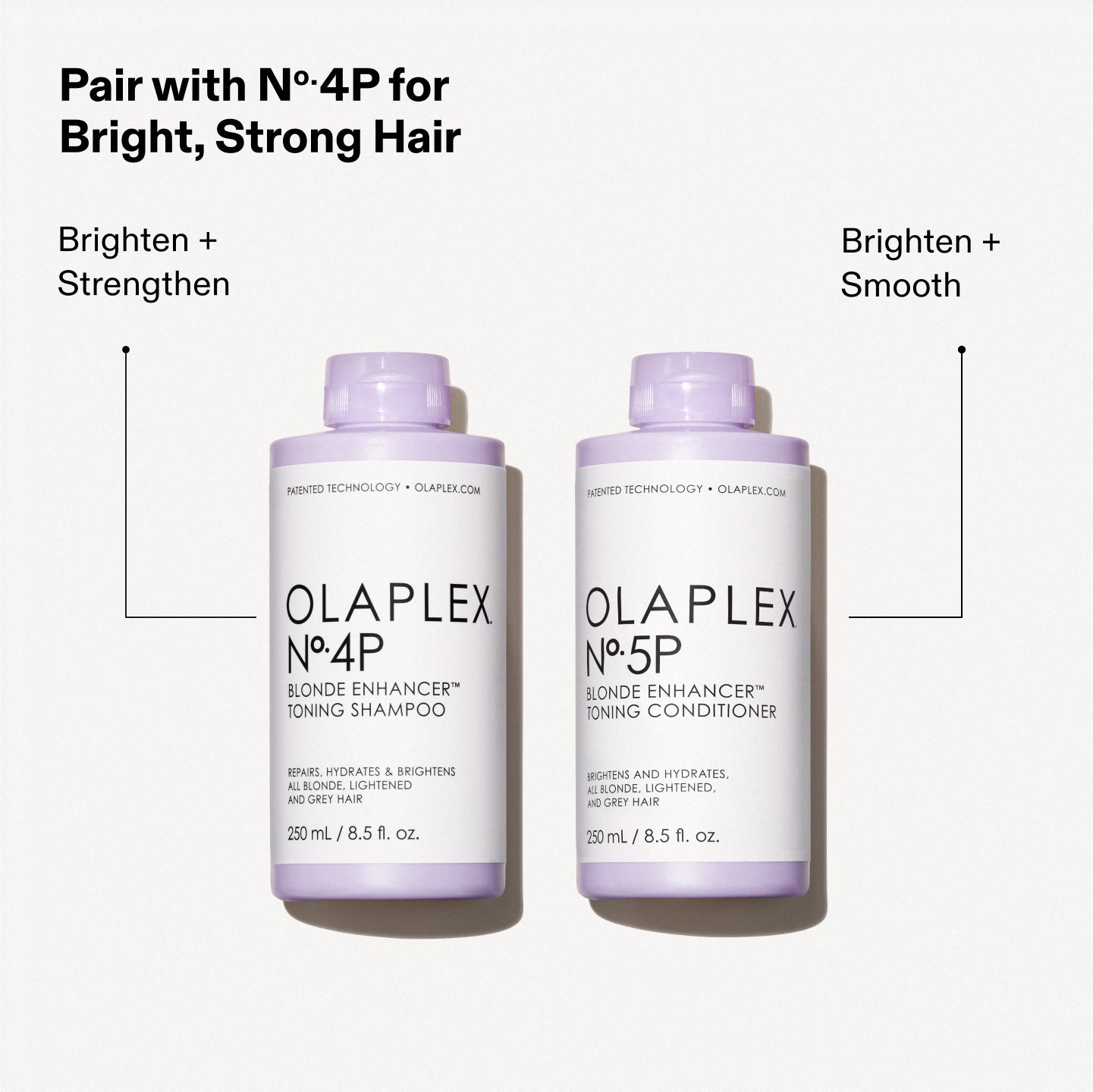 Pair with No.4P For Bright, Strong Hair
No.4P -  Brighten + Strengthen
No.5P - Brighten + Smooth