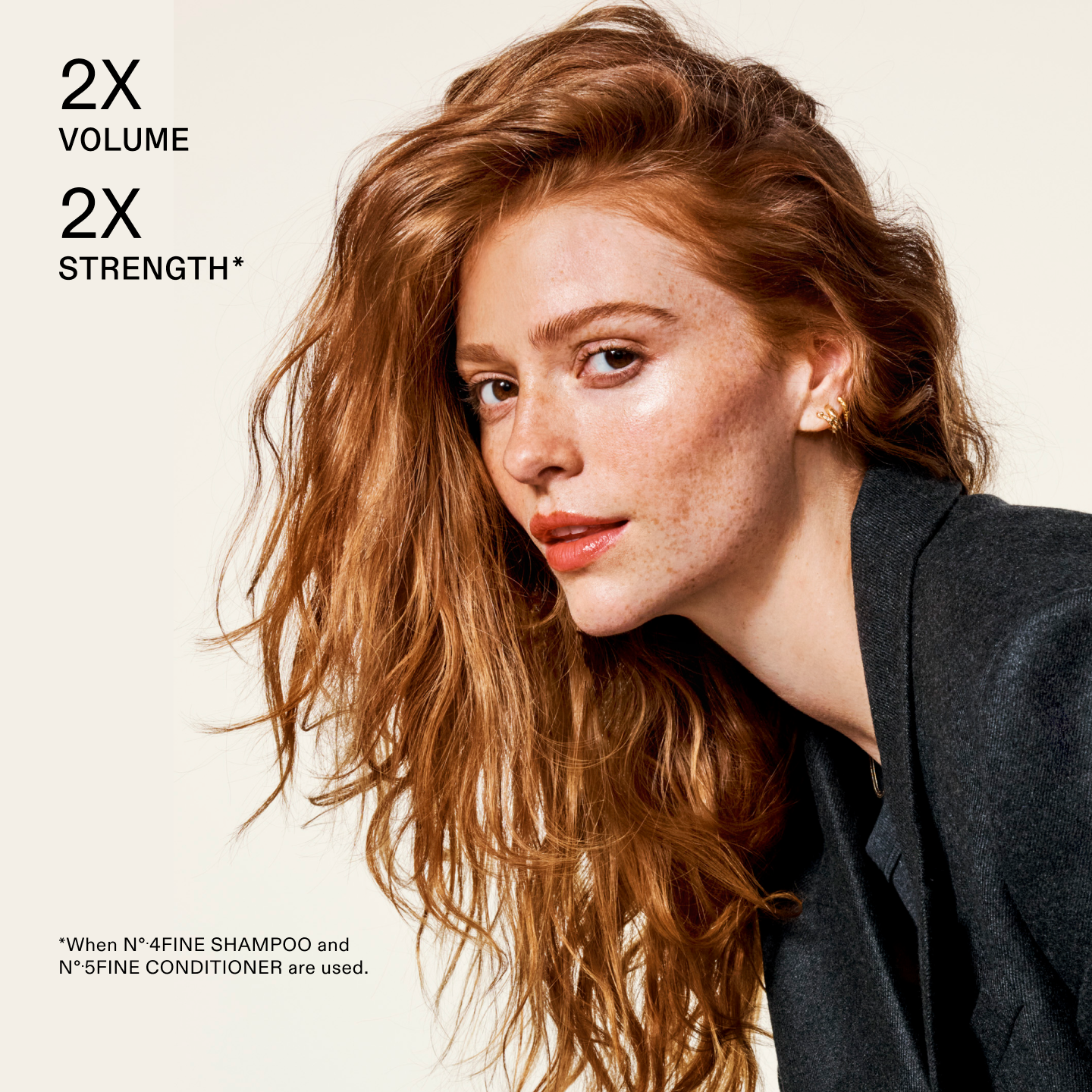 2X VOLUME. 2X STRENGTH.*

*When N°.4FINE SHAMPOO and N°.5FINE CONDITIONER are used.
